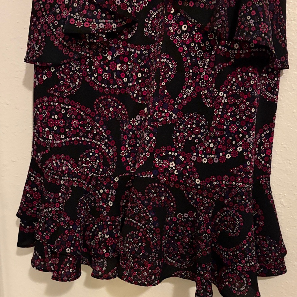 Michael Kors Black and Pink Paisley Mini Dress - Picture 4 of 6